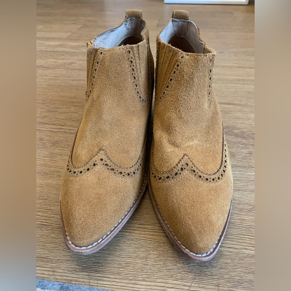 Madewell Grayson Chelsea Boot Suede in Amber Tan Color Brand New - Picture 5 of 7